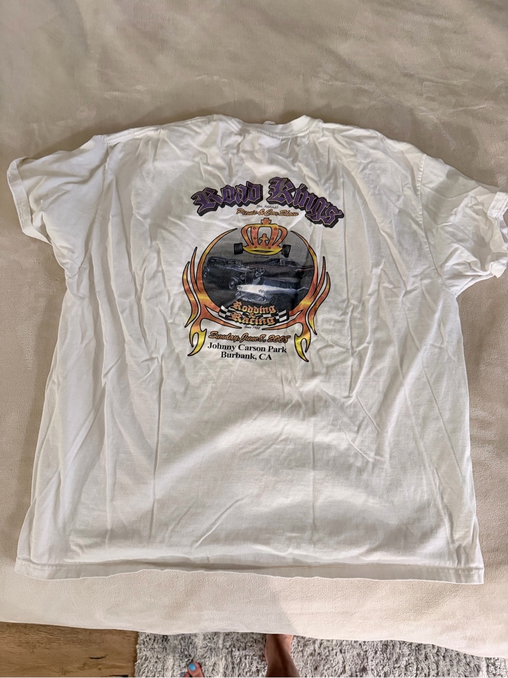 Vintage 2005 Road Kings Burbank Johnny Carson Park Car Show T-Shirt White 2XL